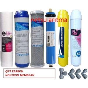 -Vontron Membranlı-Tüm Açık Kasa Su Arıtma Cihazı Filtresi,6 lı Filtre seti-