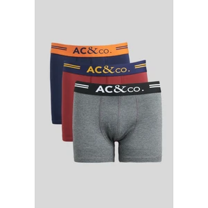 Altınyıldız Classics Erkek Lacivert-bordo-antrasit 3'lü Pamuklu Esnek Boxer Paketi