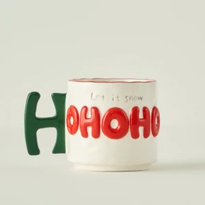 Bella Maison HoHoHo Yılbaşı Stoneware Kupa (360 cc)