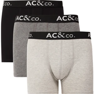 AC&Co / Altınyıldız Classics Erkek Siyah-Antrasit Pamuklu Esnek 3'lü Boxer Paketi
