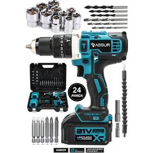 Pro Metal Şanzıman 21V Çift Akülü Şarjlı Darbeli Matkap