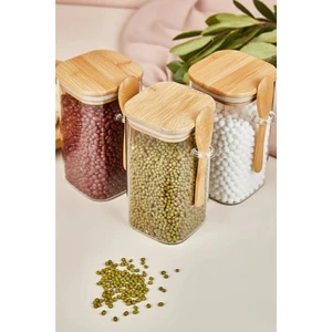 Genel Kavanoz Bambu Kaşıklı 500 ml