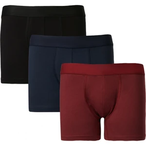 Altınyıldız Classics Erkek Bordo-lacivert 3lü Pamuklu Esnek Boxer Paketi