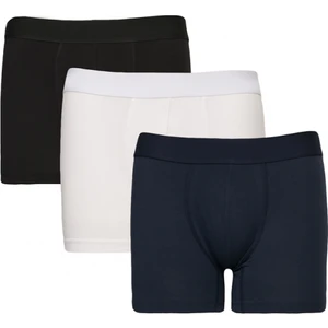 Altınyıldız Classics Erkek Beyaz-lacivert 3lü Pamuklu Esnek Boxer Paketi