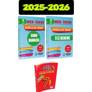 Ardışık Yayınları 7. Sınıf 2026 Bursluluk Sınavı 5'li Deneme - Soru Bankası - Örnek Akademi 7. Sınıf Tamamı Çözümlü PYBS Çıkmış Sorular