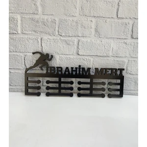 14 Design Koşu Sporcu Kişiye Özel Madalya Askısı – Erkek Figür - 10 mm Mdf – Dayanıklı Madalya Askılığı