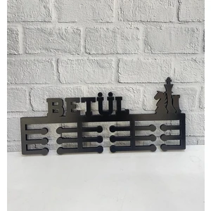 Satranç Kişiye Özel Madalya Askısı – 10 mm Siyah Mdf – Sporcu Madalya Askılığı