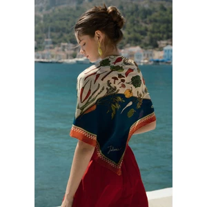 Desenli Modal Eşarp Vegetable