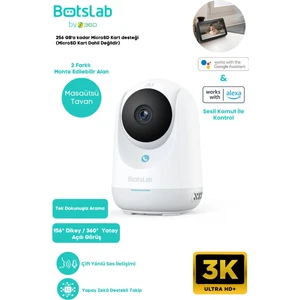 2C Pro Smart Camera - 3K / Tek Tuşla Sesli Arama / 360 Akıllı Güvenlik Kamerası - C222