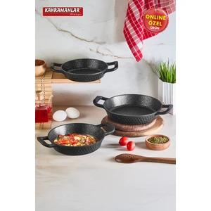 Premium 3'lü Döküm Sahan Seti