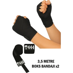 444 Marka Boks Kickbox Muay Thai Sanda El Bandajı 3,5 Metre x 2 Adet Çift Boks Bandajı Sargı Bandaj