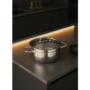 Modena 24 cm Paslanmaz Çelik Derin Tencere