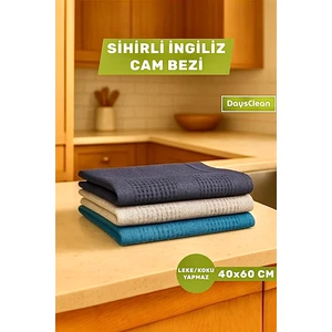 3'lü Premium Mikrofiber Temizlik Bezi | Mutfak Cam Araba Temizlik Bezi | Bulaşık Kurulama Bezi |40X60|