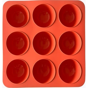 9'lu Yarım Küre Muffin, Çikolata, Kek Kalıbı - Silikon