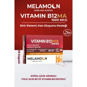 Vitamin B12, Vitamin B6 ve Folik Asit Içeren Takviye Edici Gıda. 1000MCG Vitamin B12