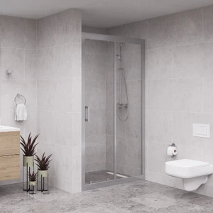 Silver  Nexa 6mm Şeffaf Cam 1 Sabit 1 Sürgü Iki Duvar Arası Duşakabin