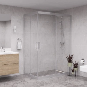 Silver Diora  6mm Şeffaf Cam Dikdörtgen Duşakabin