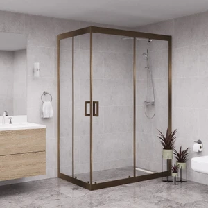 Bronze Diora 6mm Şeffaf Cam Dikdörgen Duşakabin.