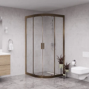 Bronze Luna 6mm Şeffaf Cam Oval Duşakabin