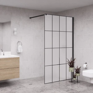 Black  Septo 6mm Tam Kumlama  Karolaj Cam Seperatör Duşakabin