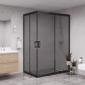 Black Diora 6mm Füme Cam Dikdörtgen Duşakabin