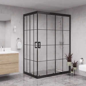 Black Diora 6mm Karolajlı Dikdörtgen Duşakabin