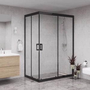 Black Diora 6mm Şeffaf Dikdörtgen Duşakabin