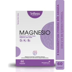 Magnesio, Magnezyum Kompleks B6 ve D3K2 Vitamin (L-Threonat, Taurat, Glisinat, Sitrat,malat)