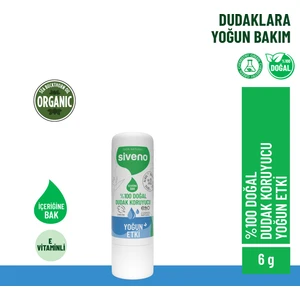 %100 Doğal Dudak Koruyucu Yoğun Etki Bitkisel Lipbalm Krem Nemlendirici Parlatıcı Onarıcı 6 G