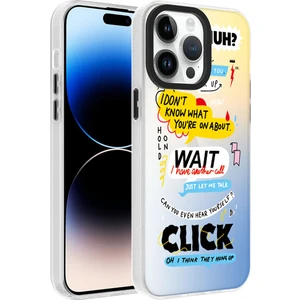 iPhone 14 Pro Uyumlu Desenli Senk Dragon Sert Kapak-Kelimeler