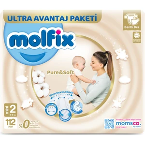 Pure Soft 2 Beden Mini 112'LÜ Bebek Bezi