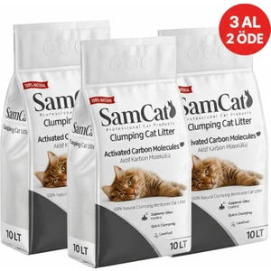 Aktif Karbonlu Topaklaşan Kedi Kumu 10Lt (3 al 2 öde kampanyasından faydalanmak için sepete 3 adet eklemelisiniz)