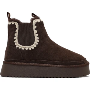 Kadın Kahverengi Kalın Tabanlı Desenli Süet Deri Teddy Bot 25WFD492610