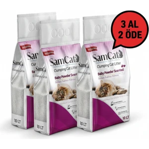 Bebek Pudrası Kokulu Kedi Kumu 10Lt (3 al 2 öde kampanyasından faydalanmak için sepete 3 adet eklemelisiniz)