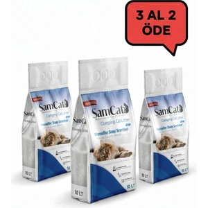 Marsilya Sabunu Kokulu Topaklaşan Kedi Kumu 10Lt (3 al 2 öde kampanyasından faydalanmak için sepete 3 adet eklemelisiniz)