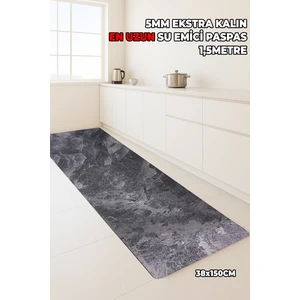 Uzun Boy Su Emici Paspas - 38X150CM - Banyo Mutfak Paspası - Ekstra Kalın - 5mm Kalınlık