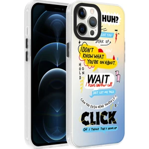 Apple iPhone 12 Pro Kılıf Desenli Senk Dragon Sert Kapak-Kelimeler