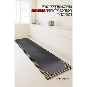 Uzun Boy Su Emici Paspas - 38X150CM - Banyo Mutfak Paspası - Ekstra Kalın - 5mm Kalınlık