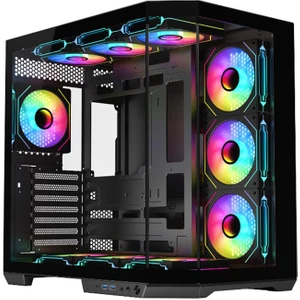 GUARDIAN PRO 4x12cm ARGB Led Fanlı USB3.0 Tempered Glass ATX Panoramik Akvaryum Oyuncu Kasası (Yeni) (DKCHGRPRO)