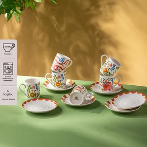 Cheerful 6'lı Kahve Fincan Takımı 100 ml