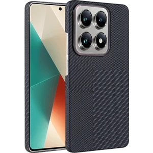 MMP Shop Xiaomi Mi 14T Pro Uyumlu Magsafe Şarj Destekli Kamera Koruma Çıkıntılı Karbon Fiber Tasarımlı Kılıf