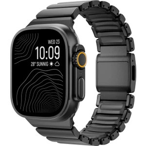 Apple Watch Ultra 2 3 49 mm Uyumlu Titanyum Kordon Silikon Iç Yüzey Hafif Premium Kayış