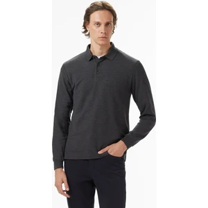 Erkek Gri Classic Fit Uzun Kollu Polo Yaka T-Shirt K57351T.00E