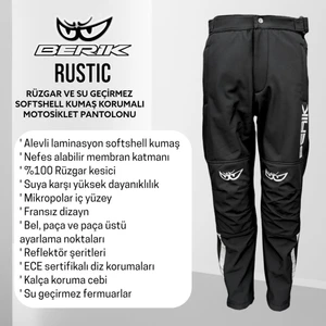 Rustic Soft Shell Korumalı Moturcu Pantolonu