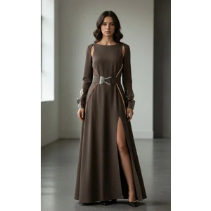 Kumaş Sever Kahve Rengi Taşlanmış Keten Kumaş Çift En 150 cm Elbise Etek Gömlek Ceken Pantolon Takım Giyim