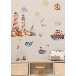 Deniz Ulaşımı Çocuk Odası Duvar Stickerı