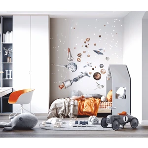 Uzay Aracı Çocuk Odası Duvar Stickerı