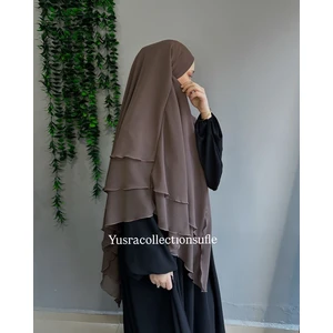 Yüsra Collection Tesettür Sufle Şifon Uzun Boy