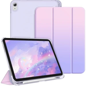 M.TK Moveteck Apple Ipad 11. Nesil A16 2025/10. Nesil 2022 Kılıf Flip Cover Kalem Bölmeli Akıllı Uyku Standlı Çoklu Renkli Pc Cas