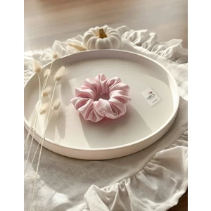 Çocuk Saten Toka - Pudra Düşü – Tekli Lüks Lastik Model Scrunchie